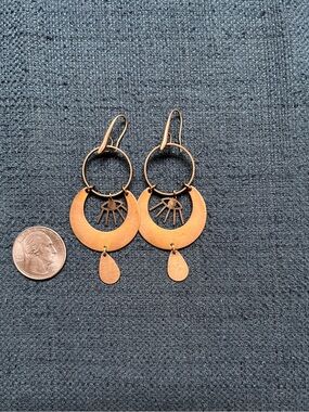 While Odin Sleeps brass earrings